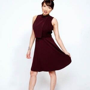 ANTONIO MELANI Rich Burgundy Mini Dress